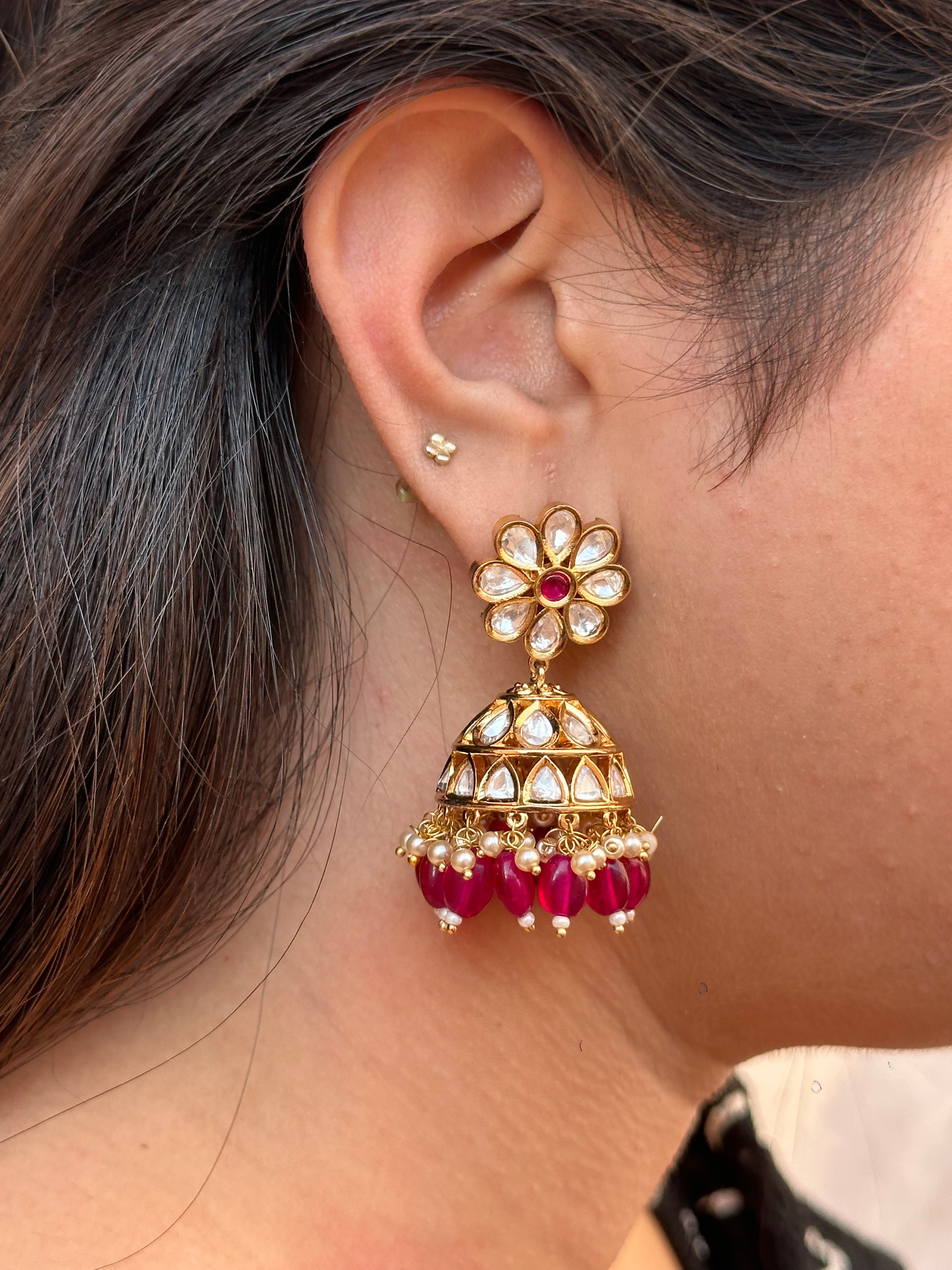 Kundan Moissanite Earrings